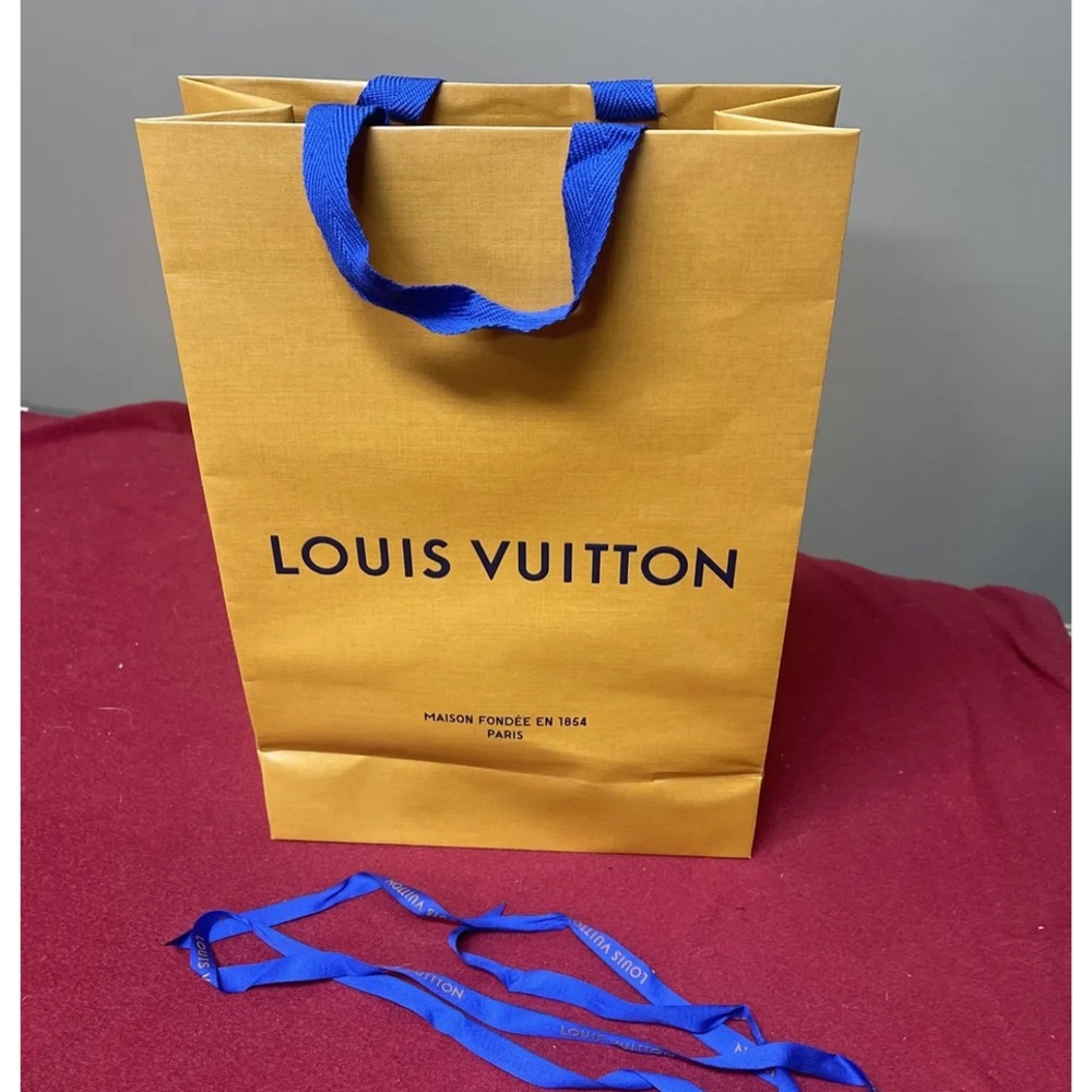 AUTHENTIC LOUIS VUITTON Empty BAG 10” W 14” H 4.25”Width With Ribbon